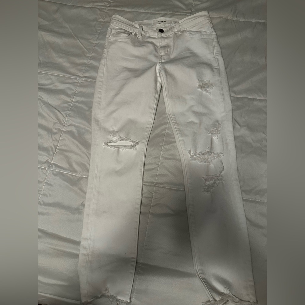 J Brand Women's Jeans, size 25, white, distressed